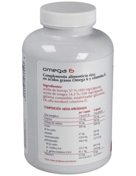 Omega 6 Onagra+Borraja 410 Perlas