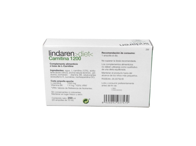 Artesania Agricola Lindarenl Carnitina 20 Ampollas