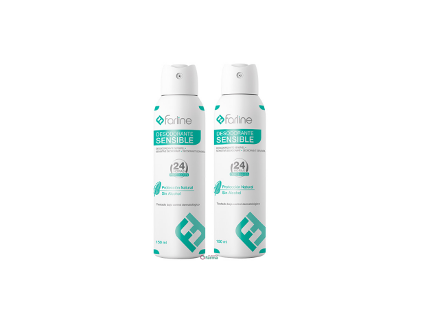 Farline Desodorante Spray Sensible 24H 2X150Ml