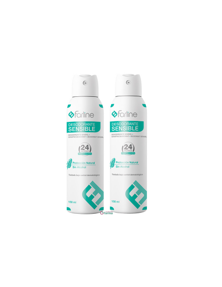 Farline Desodorante Spray Sensible 24H 2X150Ml