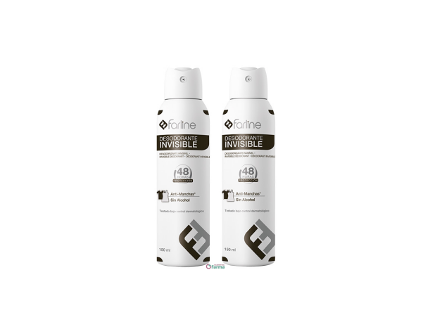 Farline Desodorante Spray Invisible 48H 2X150Ml