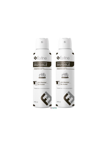 Farline Desodorante Spray Invisible 48H 2X150Ml