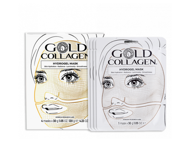 Gold Collagen Hydrogel Mask 4 unidades