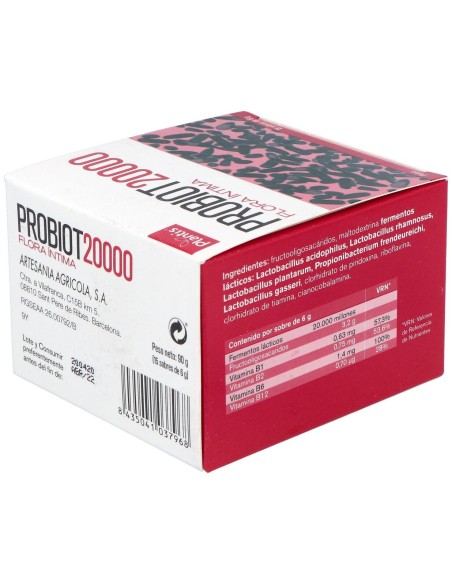 Plantis Probiot 20000 F.Intima 15 Sobres 6G