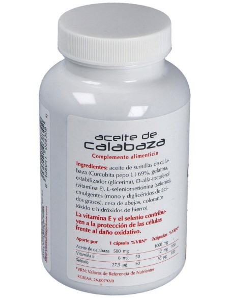 Aceite De Calabaza 180Cap.