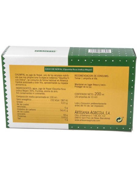 Plantis Chumpal Nopal Viales 20 Ampollas