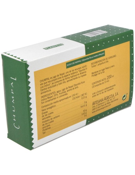 Plantis Chumpal Nopal Viales 20 Ampollas