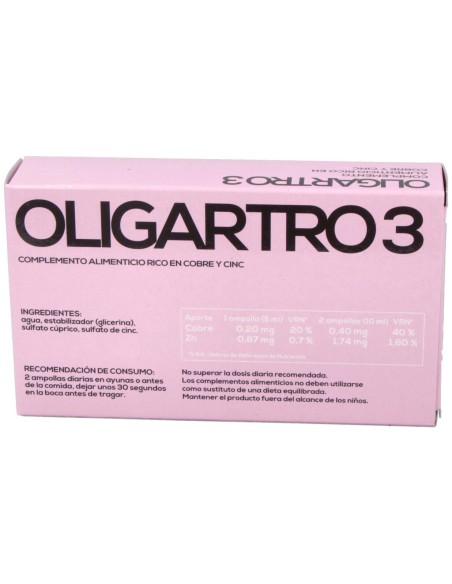 Artesania Agricola Oligartro 3 Cu Zn 20 Ampollas