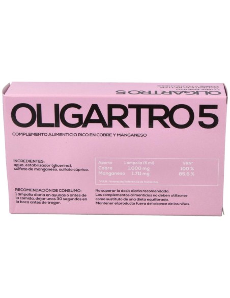 Artesania Agricola Oligartro Manganeso-Cobre 20 Ampollas