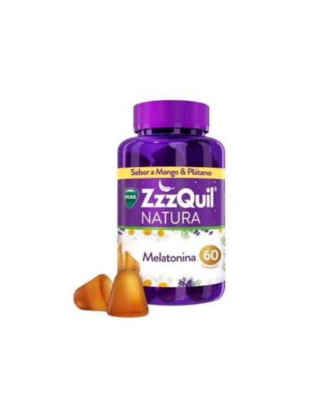 Zzzquil Melatonina Sabor Mango y Plátano 60 gominolas
