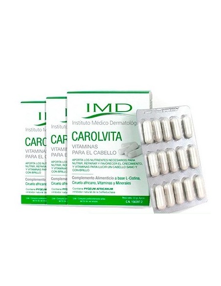 IMD Carolvita 180 cápsulas para la Caída del Cabello 3 meses de tratamiento ¡Triplo!