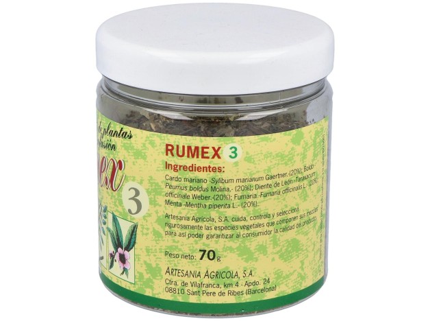 Artesanía Agrícola Rumex 3 Hepático 70G