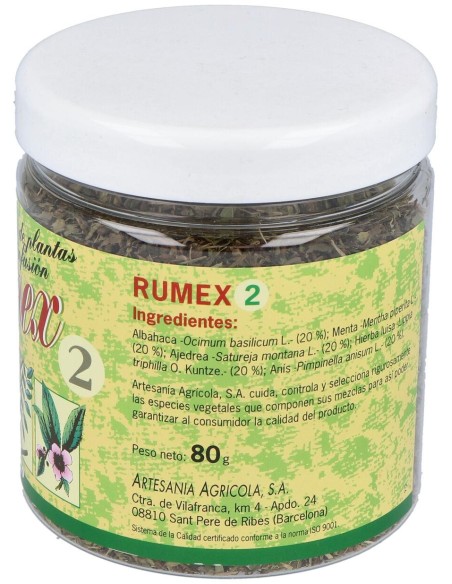 Artesania Agricola Rumex 2 Digestivo 80G