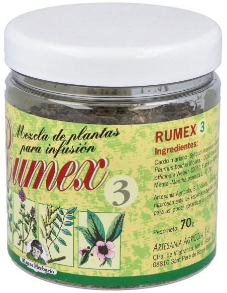 Artesanía Agrícola Rumex 3 Hepático 70G