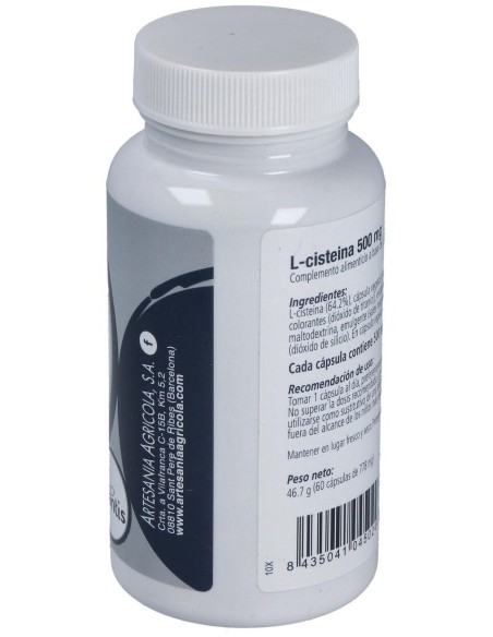 L-Cisteina 60 Cápsulas 500Mg Por Cápsula