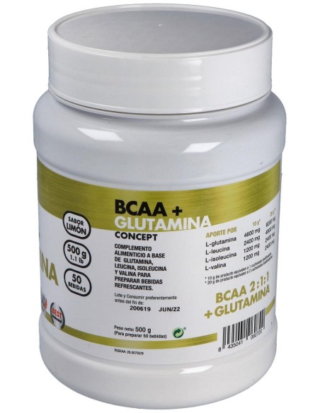 Bcaa+Glutamina Concept Limon 500Gr.
