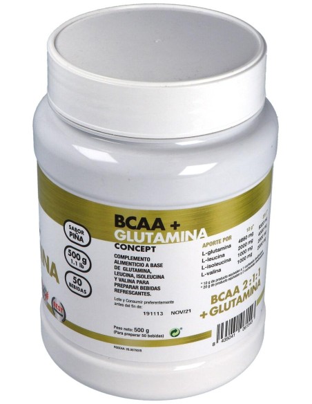 Mega Plus Bcaa+Glutamina Concept Piña 500G