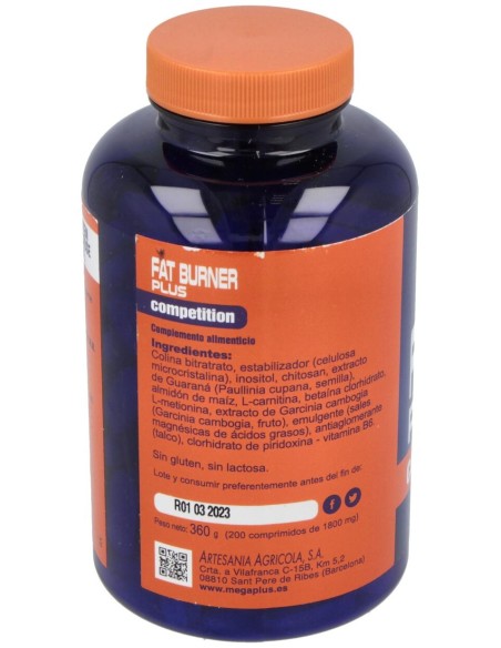Fat Burner Plus 200Comp. De 1,8Gr