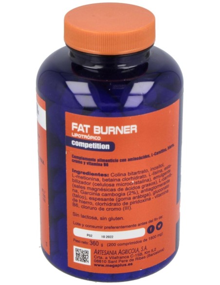 Fat Burner Lipotropico 200Comp. De 1,8Gr