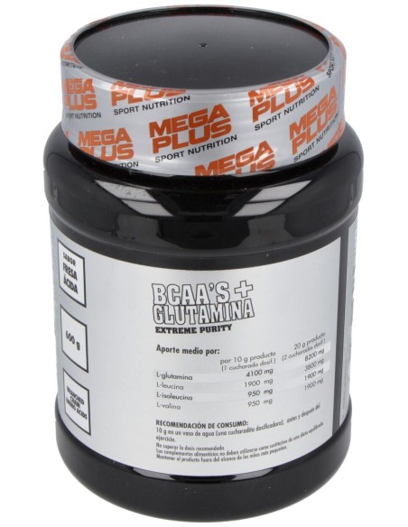 Bcaa+Glutamina Sabor Fresa 600Gr. Extreme Purity