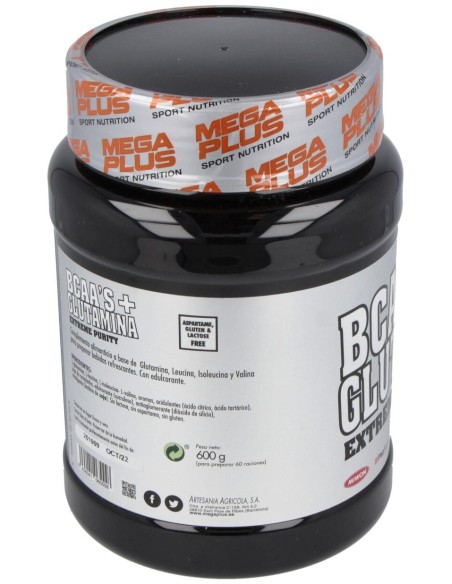 Bcaa+Glutamina Sabor Fresa 600Gr. Extreme Purity