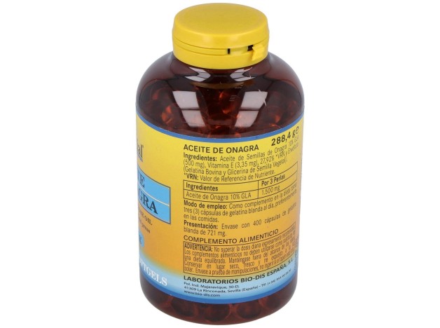 Aceite De Onagra 500Mg. (10% Gla) 400Perlas
