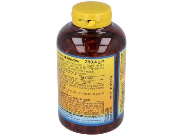 Aceite De Onagra 500Mg. (10% Gla) 400Perlas