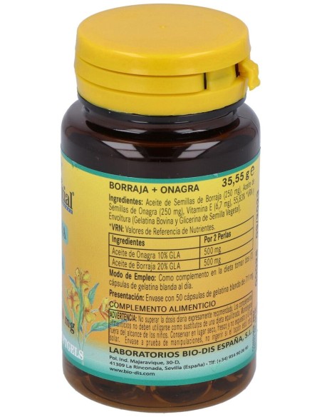 Nature Essential Borraja + Onagra 500Mg 50 Perlas