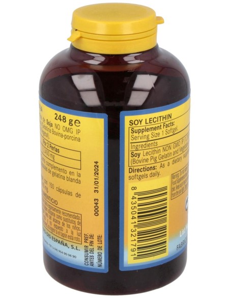 Nature Essential Lecitina Soja No Gmo Ip 1200Mg 150 Perlas