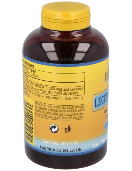 Nature Essential Lecitina Soja No Gmo Ip 1200Mg 150 Perlas