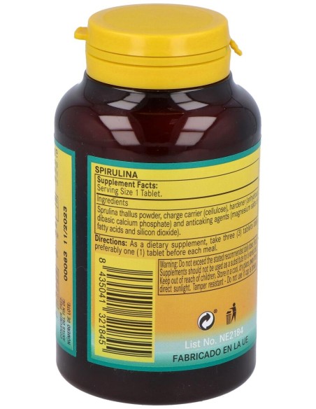 Nature Essential Espirulina 250 Tabletas