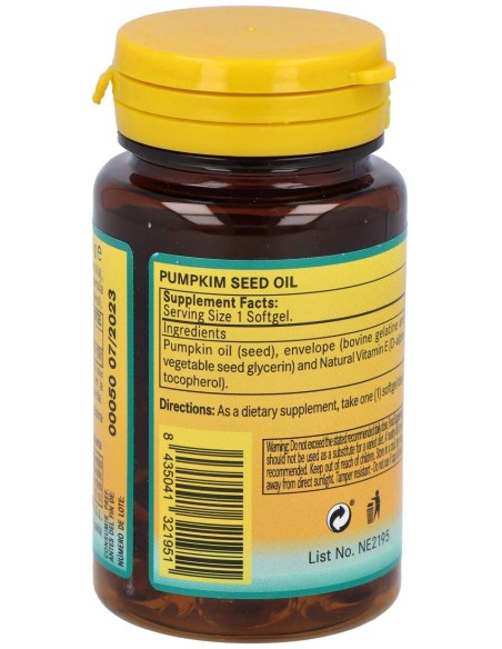 Aceite De Semillas De Calabaza 500Mg. 50Perlas