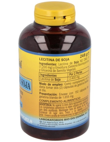 Nature Essential Lecitina Soja No Gmo Ip 1200Mg 150 Perlas