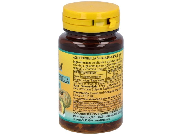 Aceite De Semillas De Calabaza 500Mg. 50Perlas