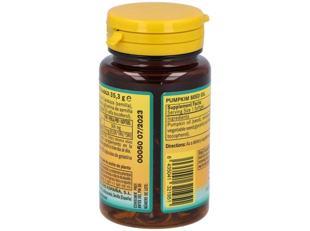 Aceite De Semillas De Calabaza 500Mg. 50Perlas