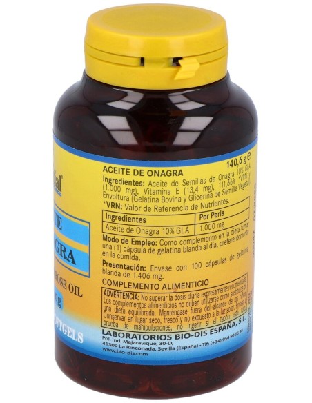 Nature Essential Aceite De Onagra 1000Mg 100 Perlas