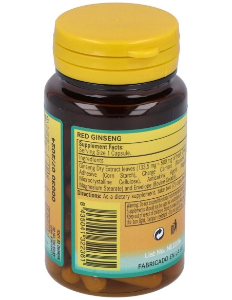 Nature Essential Ginseng Rouge 50 Cápsulas