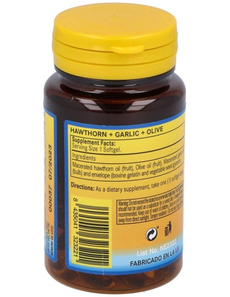 Nature Essential Espino Blanco+Ajo+Olivo 500Mg 50 Perlas