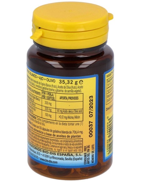 Nature Essential Espino Blanco+Ajo+Olivo 500Mg 50 Perlas