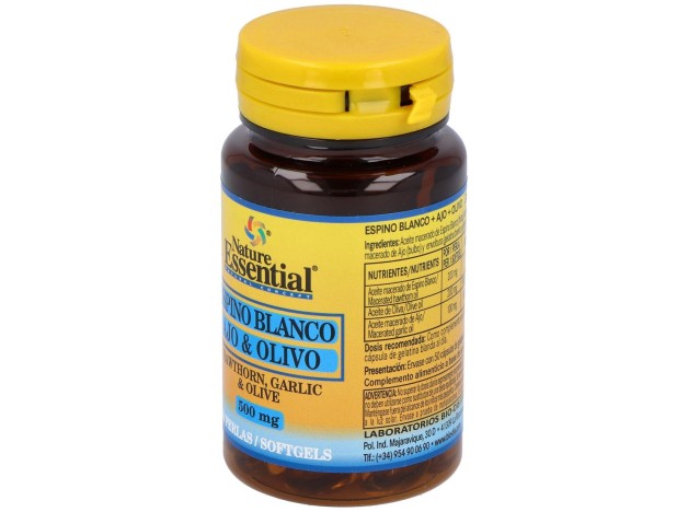 Nature Essential Espino Blanco+Ajo+Olivo 500Mg...