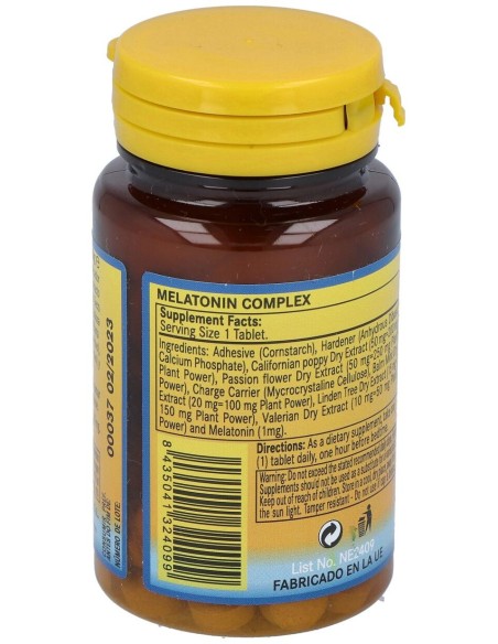 Melatonina Complex 1Mg. 60Comp.