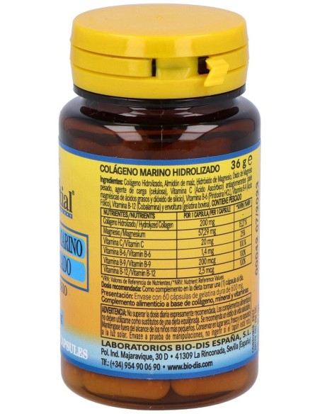 Colageno Marino Hidroliza+Magnesio 600Mg. 60Comp.