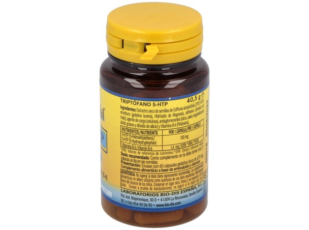 Triptofano 5-Htp 100Mg.+Magnesio+Vit. B6 60Comp.