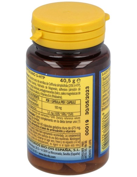 Triptofano 5-Htp 100Mg.+Magnesio+Vit. B6 60Comp.