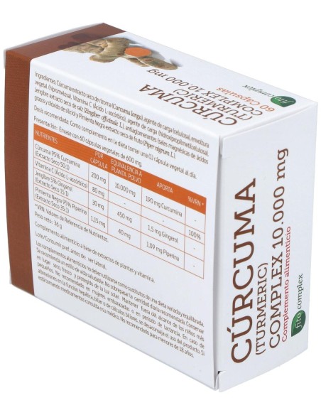 Curcuma 10.000Mg. +Jengibre+Pimienta 60Cap.