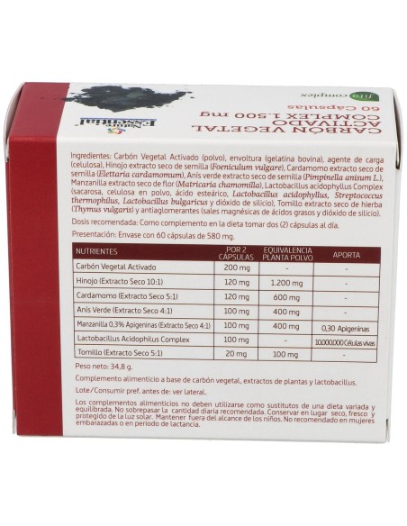 Carbon Vegetal Activo Complex 60Cap.