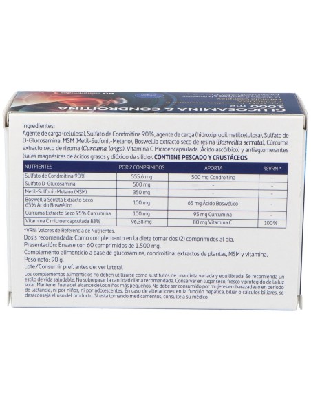 Nature Essential Glucosamine Chondroïtine Msm 60 Gélules