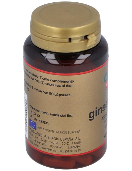 Obire Ginseng Rojo 500Mg 90Caps
