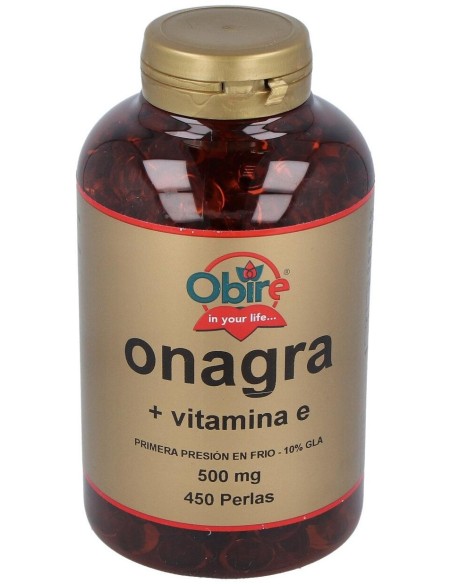 Obire Aceite De Onagra + Vit E 500Mg 450 Perlas