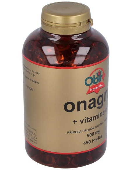 Obire Aceite De Onagra + Vit E 500Mg 450 Perlas